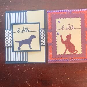 Elegant Purple and Red Animal Design Thank You Cards